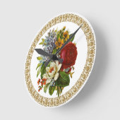 フローラ時計 ラウンド壁時計 (傾斜)