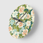 フローラ時間 ラウンド壁時計 (傾斜)