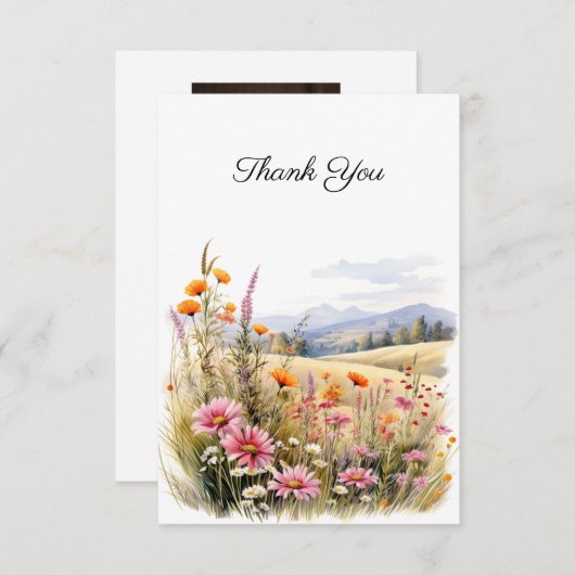 フローラ景観葬儀写真感謝 サンキューカード (正面/裏面)