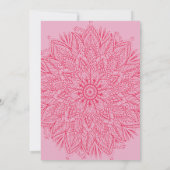 フローラ暗い赤紫色レッドハーフサリーインディアンガールセレモニー 招待状 (裏面)