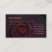 フローラ暗色バラポップ・アートのネオンアート 名刺 (裏面)