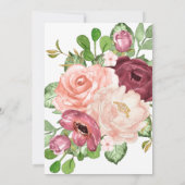 フローラ書の赤ちゃんシャワーの招待状 (裏面)