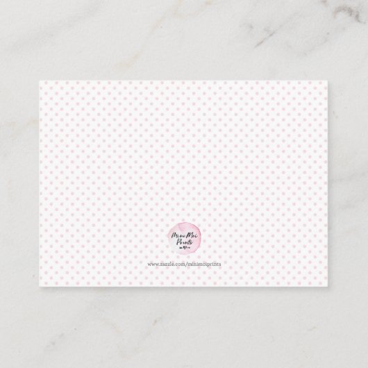 フローラ書要求 | 赤ちゃんシャワー挿入カード エンクロージャーカード (裏面)