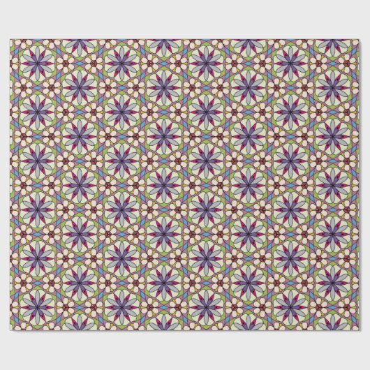 フローラ曼荼羅形状 ラッピングペーパー (フラット)