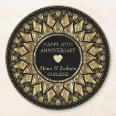 フローラ曼荼羅 ラウンドペーパーコースター (正面)