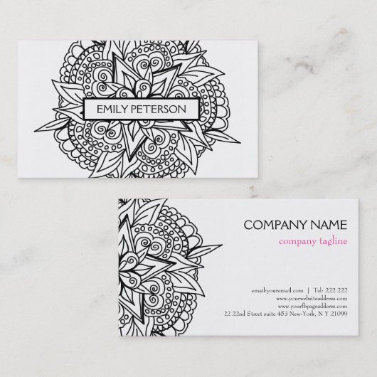 フローラ曼荼羅 名刺 (正面/裏面)