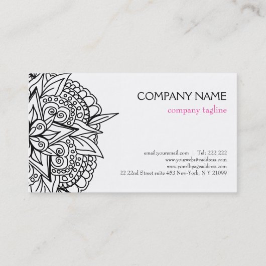 フローラ曼荼羅 名刺 (裏面)