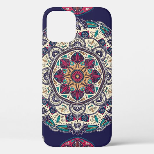 フローラ曼荼羅:観賞用ヴィンテージシームレス Case-Mate iPhoneケース (裏面)