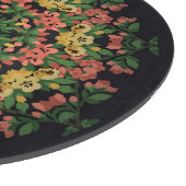 フローラ曼荼羅:赤、黄色ヴィンテージ。 カッティングボード (角)