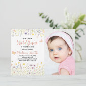 フローラ最初の誕生日招待状（写真あり） 招待状 (スタンド正面)