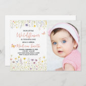 フローラ最初の誕生日招待状（写真あり） 招待状 (正面/裏面)