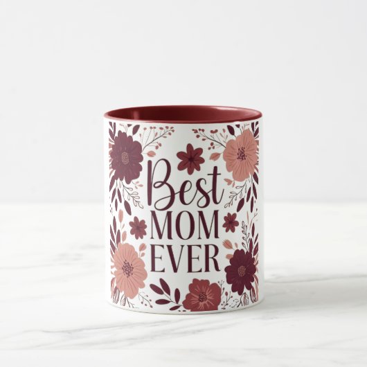 フローラ最高のママはマザーズエレガントデイに マグカップ (中央)