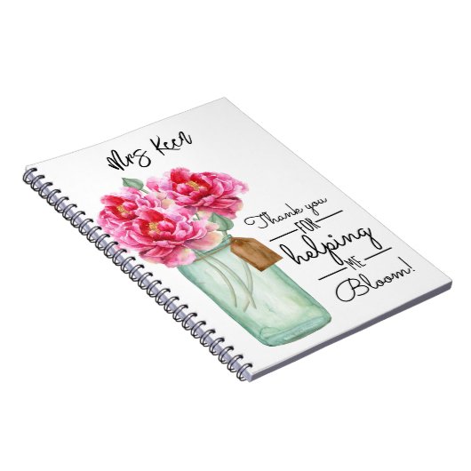 フローラ最高の先生退職金離れギフトNotebo ノートブック (右側)