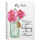 フローラ最高の先生退職金離れギフトNotebo ノートブック (正面)