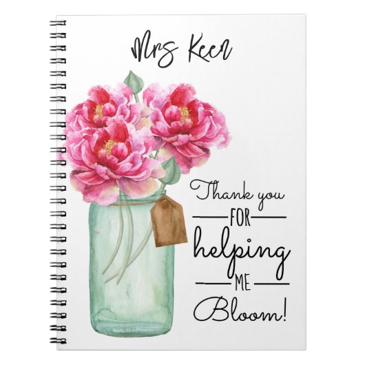 フローラ最高の先生退職金離れギフトNotebo ノートブック (正面)