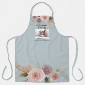 フローラ最高の・アンバナ・エバ・ダスティ・ブルー・ウォーター・カラー エプロン (正面)