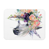 フローラ服を着たユニコーン マグネット (横)