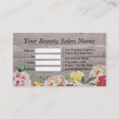 フローラ木材およびストリングライトサロンギフト証明書 割引カード (裏面)