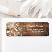 フローラ木材の素朴な差出人住所 ラベル (インサイチュ)