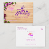 フローラ木目テクスチャ日付の保存 ノートカード (正面/裏面)