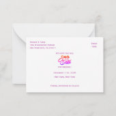 フローラ木目テクスチャ日付の保存 ノートカード (裏面)