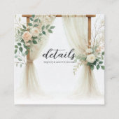 フローラ木製アーチグリーナリーバラ結婚ズ詳細 スクエア名刺 (正面)