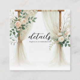 フローラ木製アーチグリーナリーバラ結婚ズ詳細 スクエア名刺