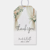 フローラ木製アーチグリーンリー素朴バラ結婚ズ ギフトタグ (裏面)