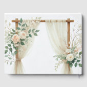 フローラ木製アーチグリーンリー素朴バラ結婚ズ ゲストブック (裏面)