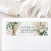 フローラ木製アーチグリーンリー素朴バラ結婚ズ ラベル (インサイチュ)