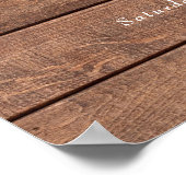 フローラ木製ストリングラ結婚イトのウェルカムサイン ポスター (角)