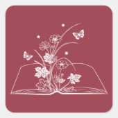 フローラ本の美しい花 スクエアシール (正面)
