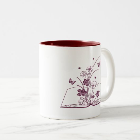 フローラ本の美しい花 ツートーンマグカップ (正面右)