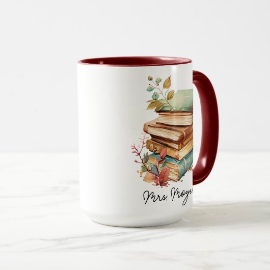 フローラ本好カスタムきプレゼント読み取り先生 マグカップ (正面右)