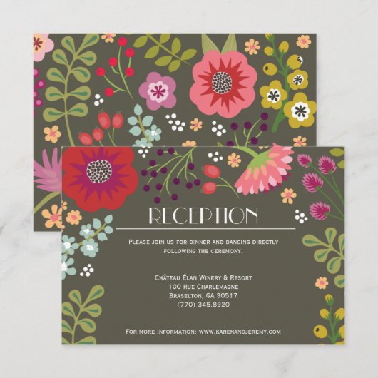 フローラ束披露宴 招待状 (正面/裏面)