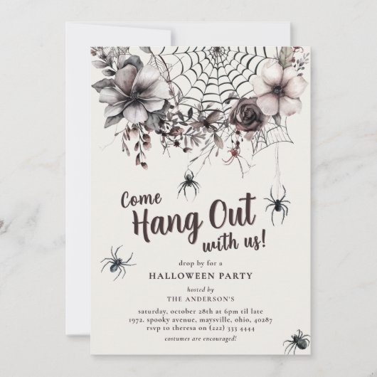 フローラ来スつるアウトハローウィンパーティ 招待状 (正面)