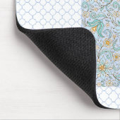 フローラ東マウスパッド – ソフトブルー背景 マウスパッド (コーナー)