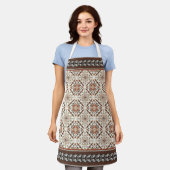 フローラ東洋民族模様 エプロン (着用した状態)