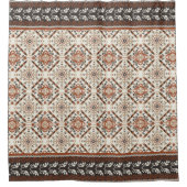 フローラ東洋民族模様 シャワーカーテン (正面)