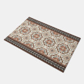 フローラ東洋民族模様 ドアマット (アングル)