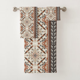 フローラ東洋民族模様 バスタオルセット