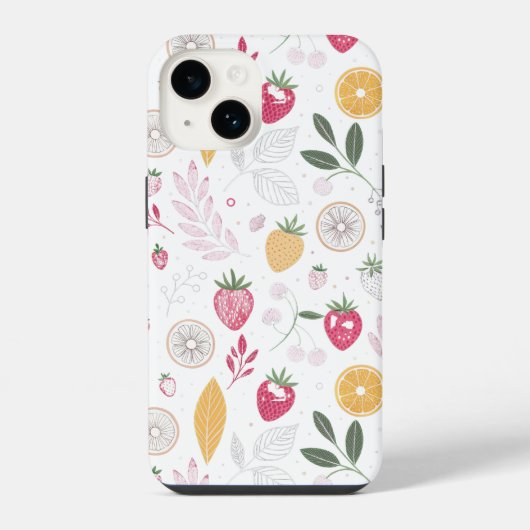 「フローラ果型ウォレットケース」 iPhoneケース (裏面)