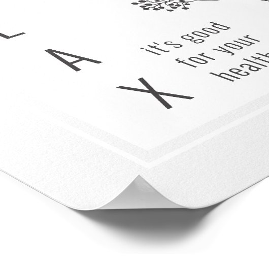 フローラ枝リラックスやる気を起こさせることわざ ポスター (角)