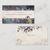 フローラ枠が暗い鳥の名素朴刺 名刺 (正面/裏面)