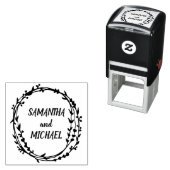 フローラ枠の新しい名結婚前名 セルフインキングスタンプ (インサイチュ)