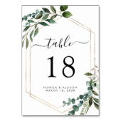 フローラ枠の表番号 テーブルナンバー (裏面)