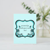 フローラ枠はがき、ターコイズ ポストカード (スタンド正面)