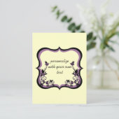 フローラ枠はがき（紫） ポストカード (スタンド正面)