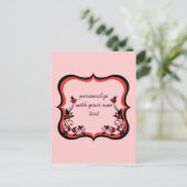 フローラ枠はがき（赤） ポストカード (スタンド正面)