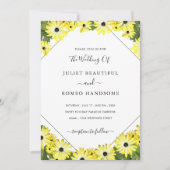 フローラ枠パーソナライズされた結婚式招待状 (正面)